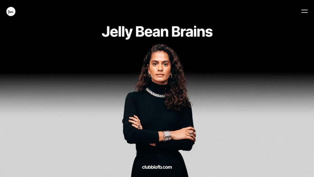 Jelly Bean Brains posing for a photo on Instagram