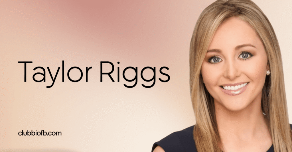 Taylor Riggs during a live broadcast, sharing market insights