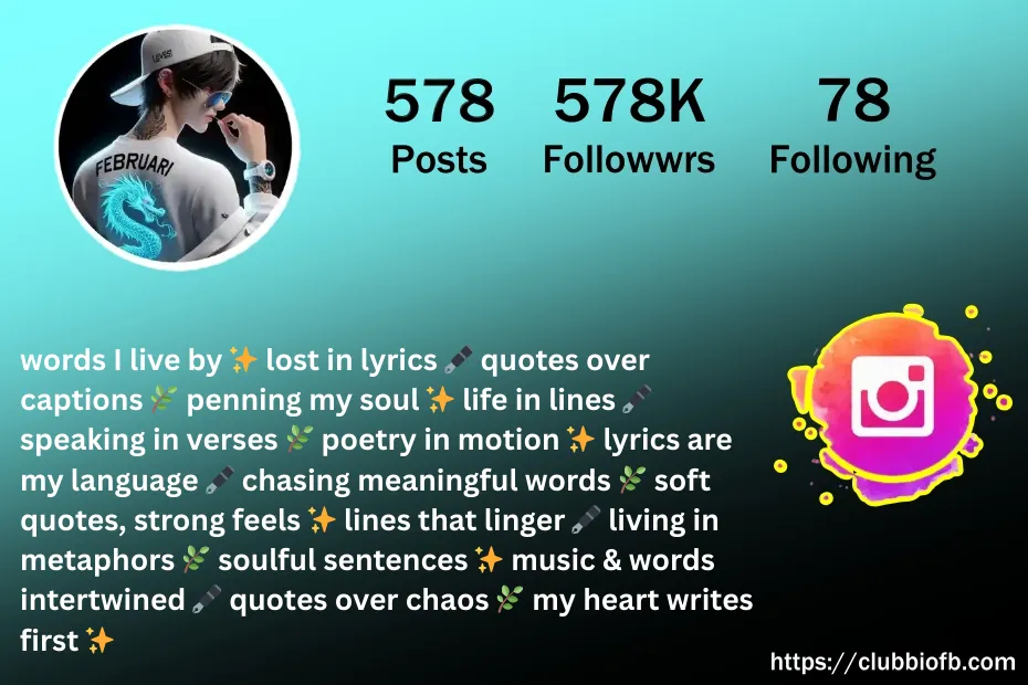 music bio for instagram 1