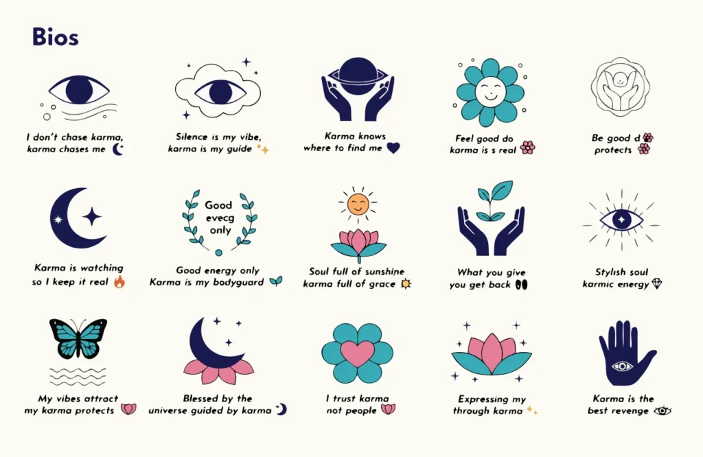 karma bio for instagram stylish font 1