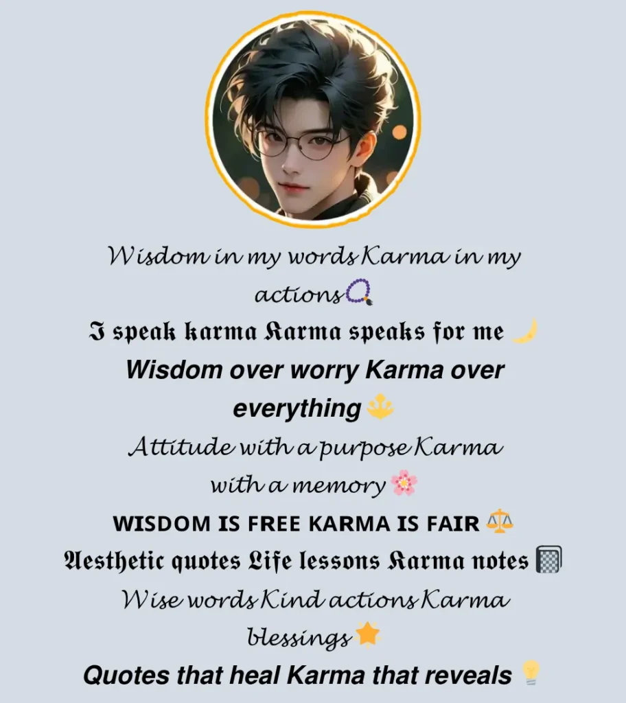 karma bio for instagram stylish font 3