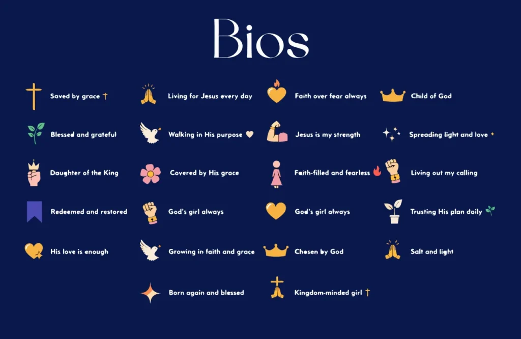 short christian bio for instagram for girl